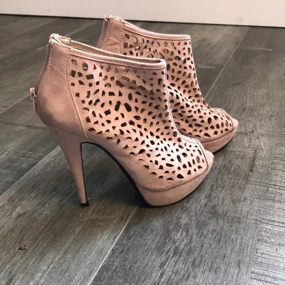Taupe platform boots